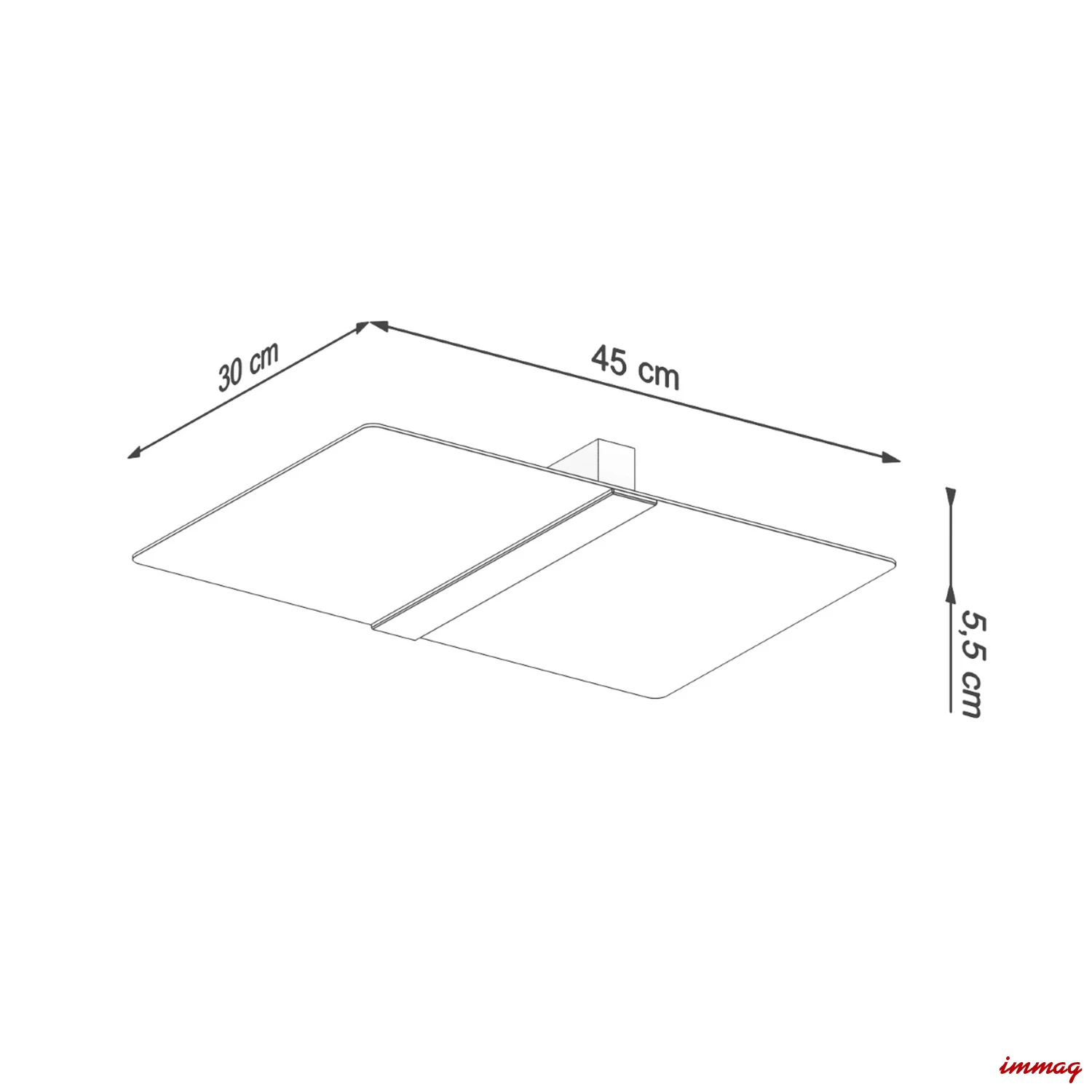 Lampa sufitowa AZALIA plafon SL.1007 SOLLUX LIGHTING - wymiary