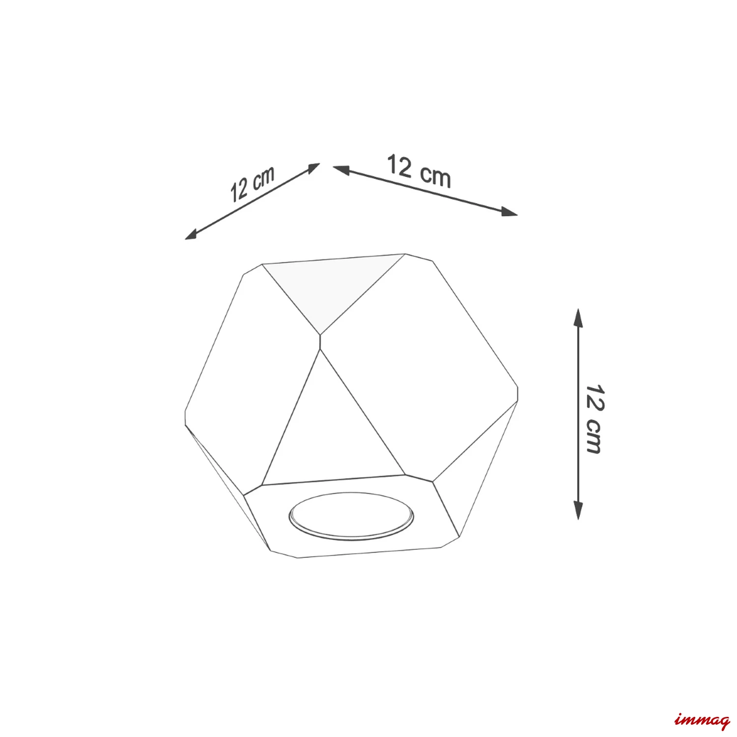Lampa sufitowa WOODY 1 naturalne drewno plafon SL.1009 SOLLUX LIGHTING - wymiary