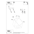 Lampa sufitowa WOODY 1 naturalne drewno plafon SL.1009 SOLLUX LIGHTING