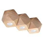 Lampa sufitowa WOODY 3 naturalne drewno plafon SL.1010 SOLLUX LIGHTING