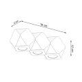 Lampa sufitowa WOODY 3 naturalne drewno plafon SL.1010 SOLLUX LIGHTING