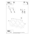 Lampa sufitowa WOODY 3 naturalne drewno plafon SL.1010 SOLLUX LIGHTING