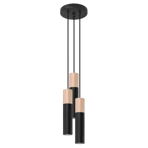 Lampa wisząca PABLO 3P czarna zwis SL.1014 SOLLUX LIGHTING