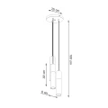 Lampa wisząca PABLO 3P czarna zwis SL.1014 SOLLUX LIGHTING