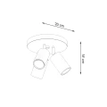 Lampa sufitowa RING 3P biała plafon SL.1015 SOLLUX LIGHTING