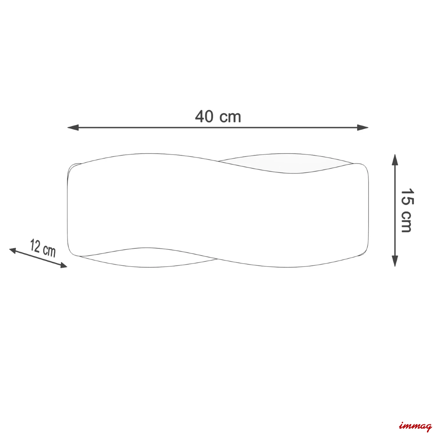 Lampa ścienna TILA 40 czarna kinkiet SL.1020 SOLLUX LIGHTING - wymiary