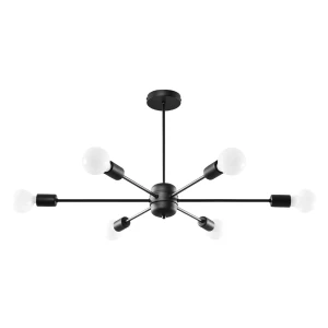 Lampa wisząca LANGO 6 czarna żyrandol SL.1023 SOLLUX LIGHTING