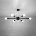 Lampa wisząca LANGO 6 czarna żyrandol SL.1023 SOLLUX LIGHTING