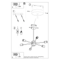Lampa wisząca LANGO 6 czarna żyrandol SL.1023 SOLLUX LIGHTING
