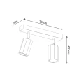 Lampa sufitowa ZEKE 2 dąb plafon SL.1029 SOLLUX LIGHTING