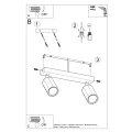 Lampa sufitowa ZEKE 2 dąb plafon SL.1029 SOLLUX LIGHTING