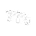Lampa sufitowa ZEKE 3 dąb plafon SL.1030 SOLLUX LIGHTING