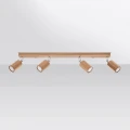 Lampa sufitowa ZEKE 4 dąb plafon SL.1031 SOLLUX LIGHTING