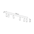 Lampa sufitowa ZEKE 6 dąb plafon SL.1032 SOLLUX LIGHTING
