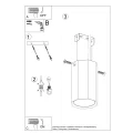 Lampa sufitowa ZEKE 10 dąb plafon SL.1033 SOLLUX LIGHTING