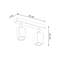 Lampa sufitowa KEKE 2 dąb plafon SL.1036 SOLLUX LIGHTING
