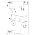 Lampa sufitowa KEKE 2 dąb plafon SL.1036 SOLLUX LIGHTING