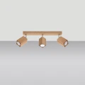 Lampa sufitowa KEKE 3 dąb plafon SL.1037 SOLLUX LIGHTING