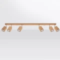 Lampa sufitowa KEKE 6 dąb plafon SL.1039 SOLLUX LIGHTING