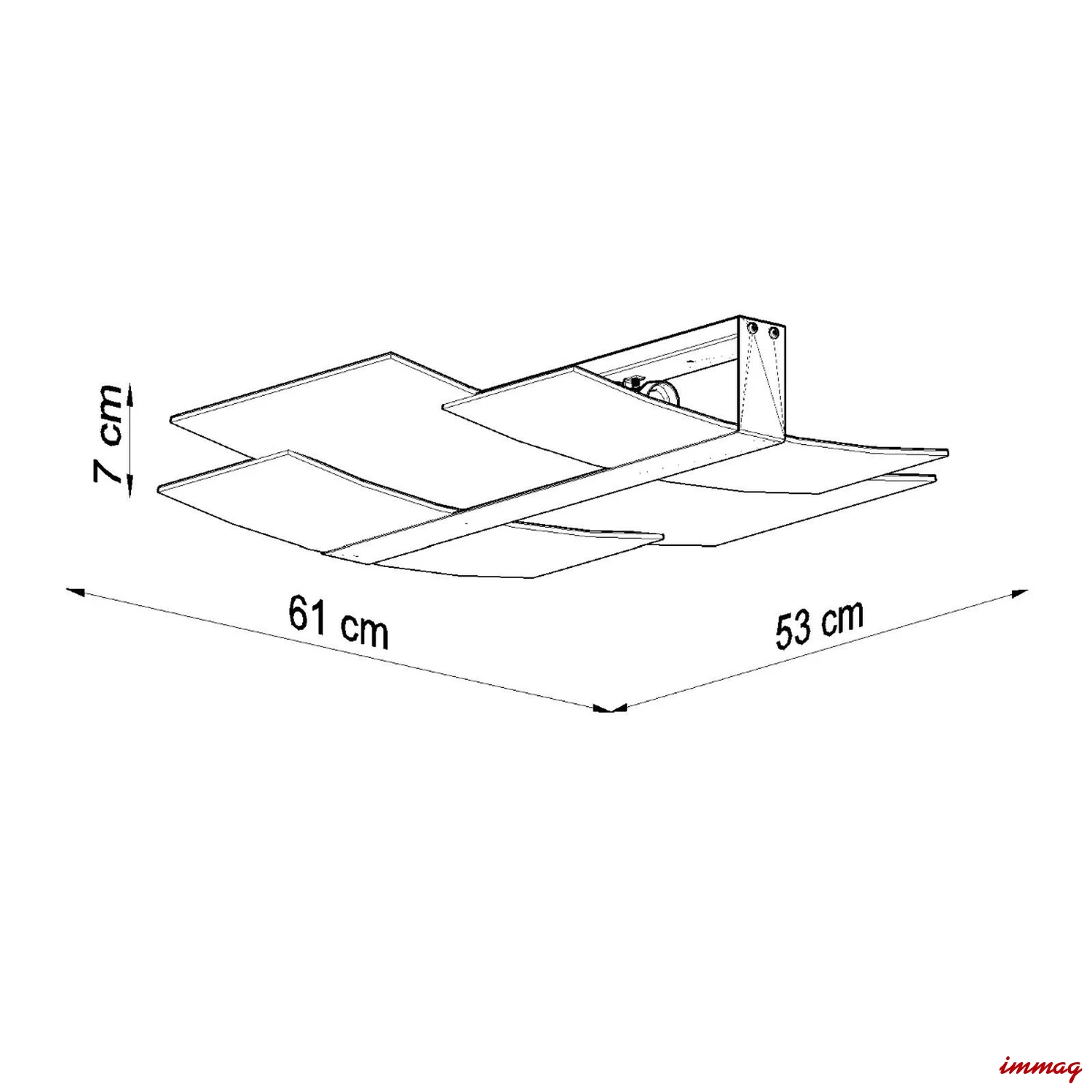 Lampa sufitowa CELIA biała plafon SL.1047 SOLLUX LIGHTING - wymiary