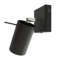 Lampa ścienna RING czarny z włącznikiem kinkiet SL.1049 SOLLUX LIGHTING