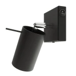 Lampa ścienna RING czarny z włącznikiem kinkiet SL.1049 SOLLUX LIGHTING