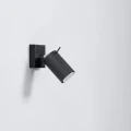 Lampa ścienna RING czarny z włącznikiem kinkiet SL.1049 SOLLUX LIGHTING