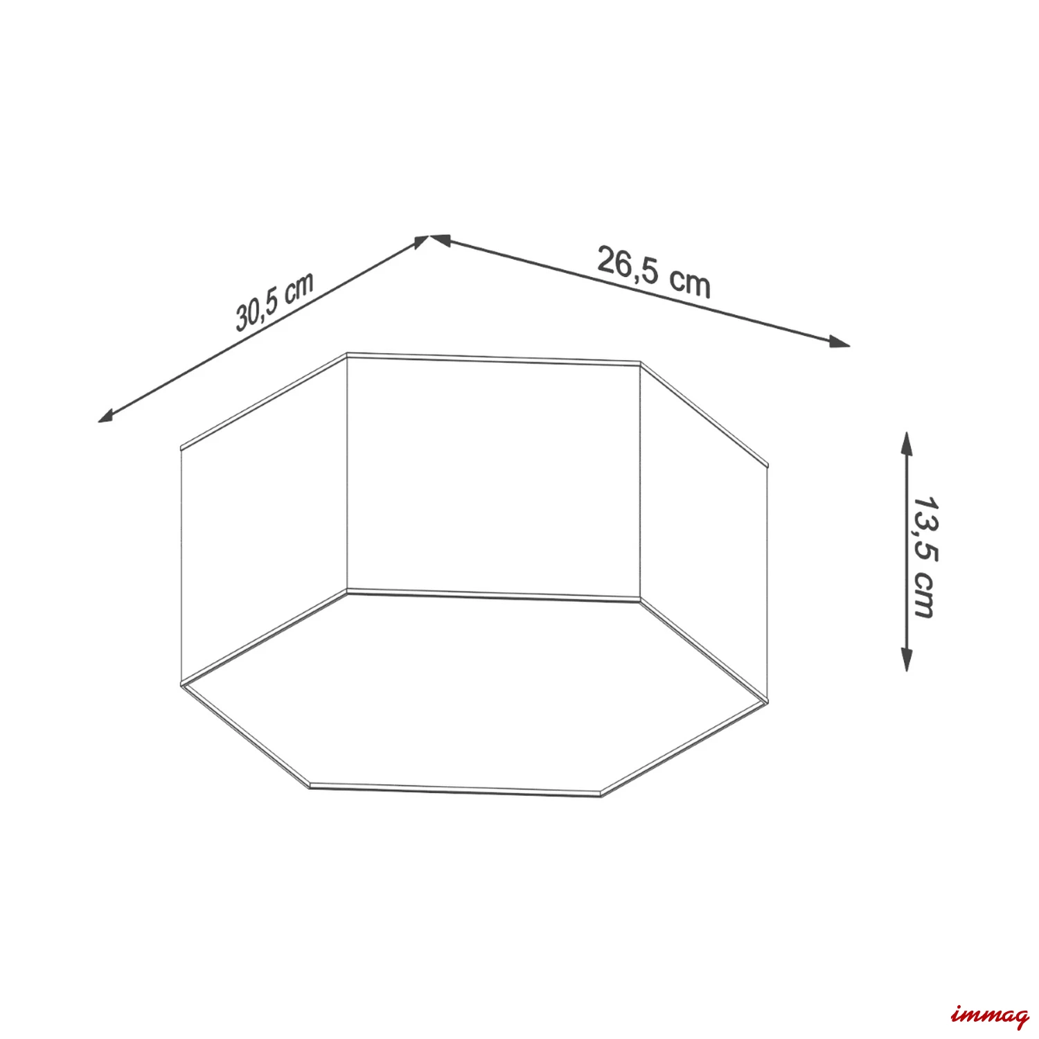 Lampa sufitowa SUNDE 13 biała plafon SL.1057 SOLLUX LIGHTING - wymiary