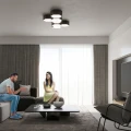 Lampa sufitowa SUNDE 11 czarna plafon SL.1059 SOLLUX LIGHTING