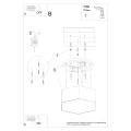 Lampa sufitowa SUNDE 15 czarna plafon SL.1061 SOLLUX LIGHTING