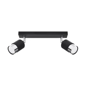 Lampa sufitowa NERO 2 czarny/chrom plafon SL.1065 SOLLUX LIGHTING