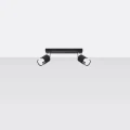 Lampa sufitowa NERO 2 czarny/chrom plafon SL.1065 SOLLUX LIGHTING