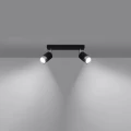 Lampa sufitowa NERO 2 czarny/chrom plafon SL.1065 SOLLUX LIGHTING