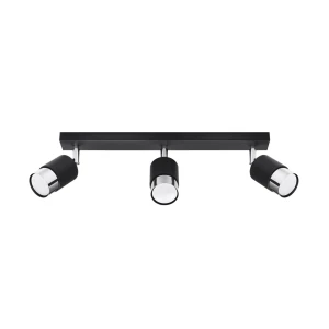 Lampa sufitowa NERO 3 czarny/chrom plafon SL.1066 SOLLUX LIGHTING