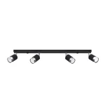 Lampa sufitowa NERO 4 czarny/chrom plafon SL.1067 SOLLUX LIGHTING