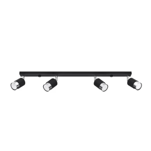 Lampa sufitowa NERO 4 czarny/chrom plafon SL.1067 SOLLUX LIGHTING