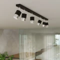Lampa sufitowa NERO 4 czarny/chrom plafon SL.1067 SOLLUX LIGHTING