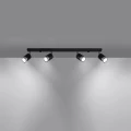 Lampa sufitowa NERO 4 czarny/chrom plafon SL.1067 SOLLUX LIGHTING