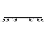 Lampa sufitowa NERO 6 czarny/chrom plafon SL.1068 SOLLUX LIGHTING