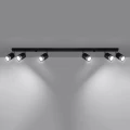 Lampa sufitowa NERO 6 czarny/chrom plafon SL.1068 SOLLUX LIGHTING
