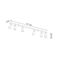 Lampa sufitowa NERO 6 czarny/chrom plafon SL.1068 SOLLUX LIGHTING