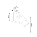Lampa ścienna NERO czarny/złoty kinkiet SL.1069 SOLLUX LIGHTING