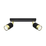Lampa sufitowa NERO 2 czarny/złoty plafon SL.1070 SOLLUX LIGHTING