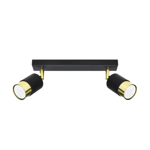 Lampa sufitowa NERO 2 czarny/złoty plafon SL.1070 SOLLUX LIGHTING