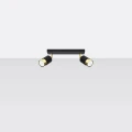 Lampa sufitowa NERO 2 czarny/złoty plafon SL.1070 SOLLUX LIGHTING