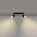 Lampa sufitowa NERO 2 czarny/złoty plafon SL.1070 SOLLUX LIGHTING