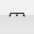 Lampa sufitowa NERO 3 czarny/złoty plafon SL.1071 SOLLUX LIGHTING