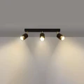 Lampa sufitowa NERO 3 czarny/złoty plafon SL.1071 SOLLUX LIGHTING
