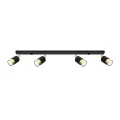 Lampa sufitowa NERO 4 czarny/złoty plafon SL.1072 SOLLUX LIGHTING