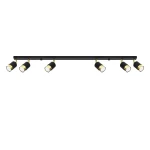 Lampa sufitowa NERO 6 czarny/złoty plafon SL.1073 SOLLUX LIGHTING